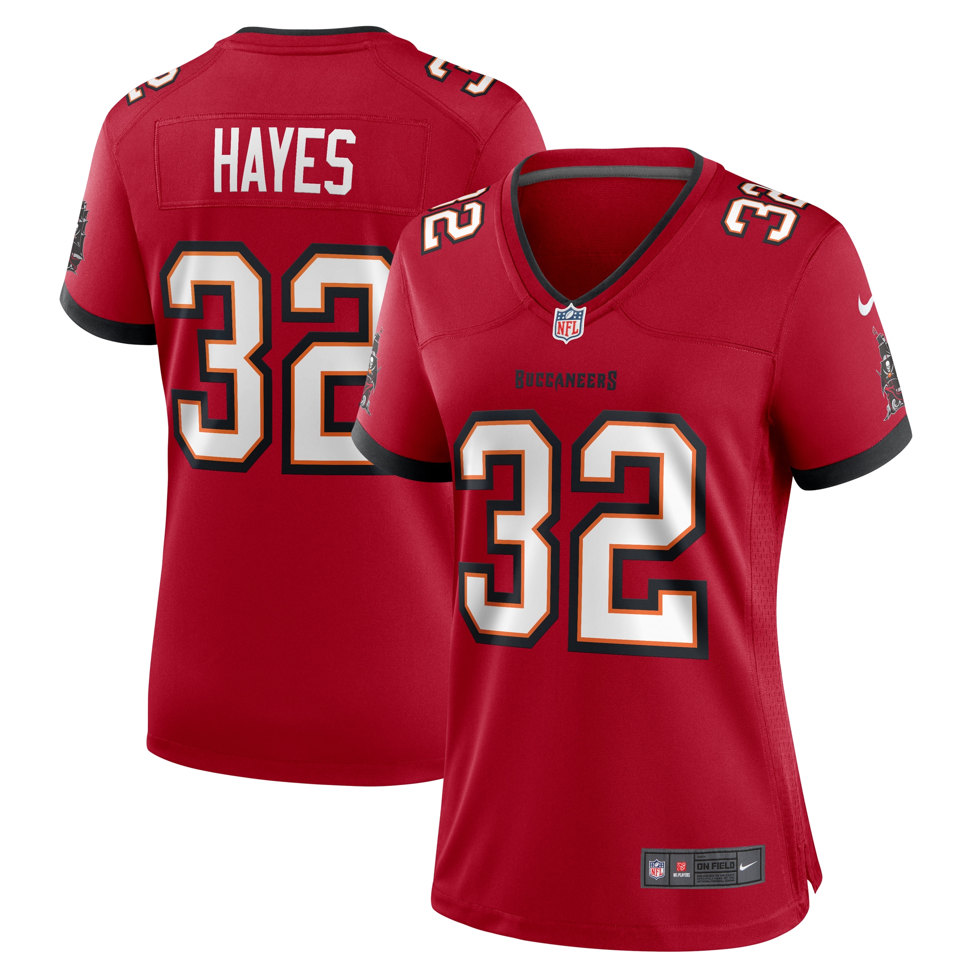 Tampa Bay Buccaneers Josh Hayes Red Game NFL Jersey Women's