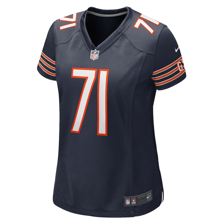 Ryan Bates 71 Chicago Bears Game Navy NFL Jersey Women's