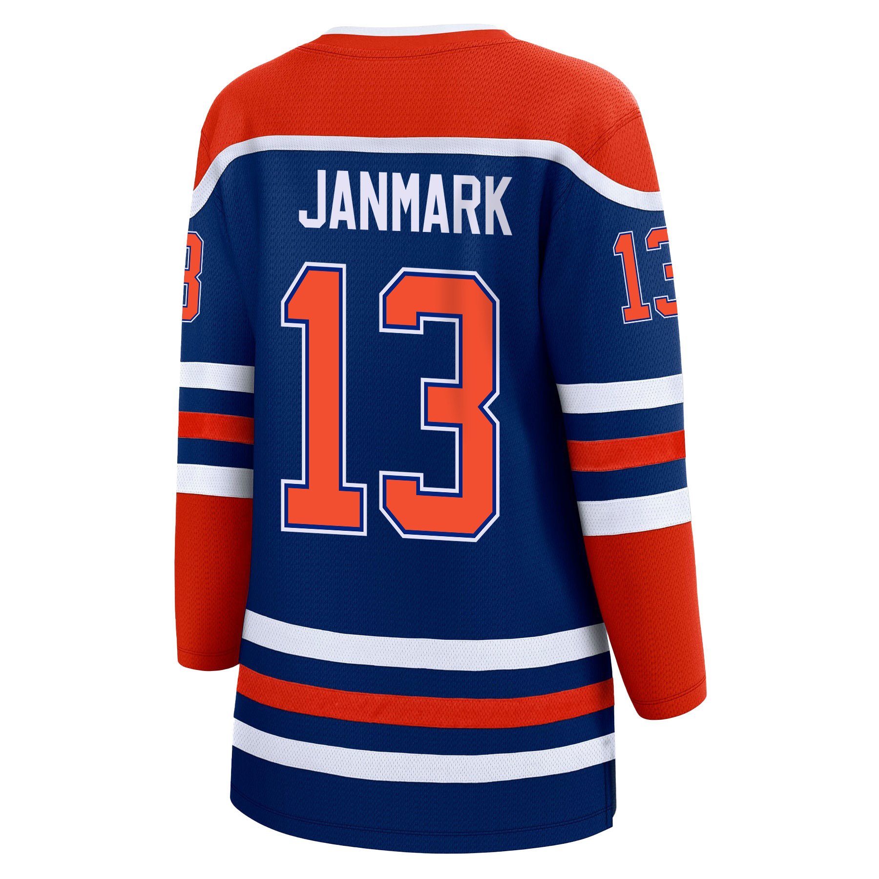 Mattias Janmark 13 Edmonton Oilers 2024 STANLEY CUP Final Home Royal NHL Jersey Women's