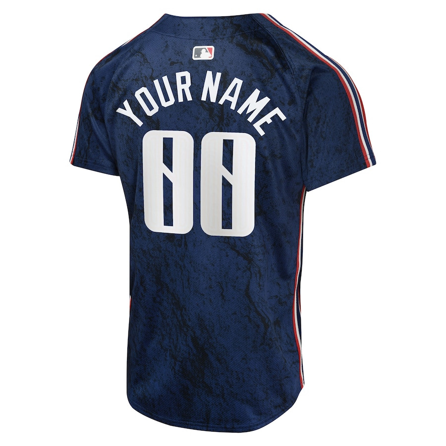 Cleveland Guardians 2024 City Connect Limited Custom Navy MLB Jersey Youth