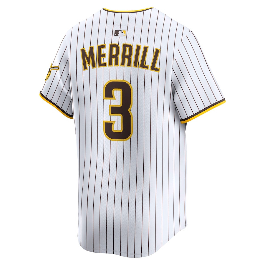 Jackson Merrill 3 San Diego Padres Alternate Limited Player White MLB Jersey Men's