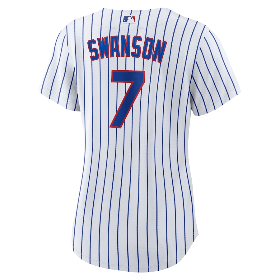 Dansby Swanson 7 Chicago Cubs Home White MLB Jersey Women's