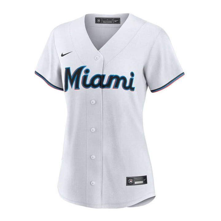 Lionel Messi Miami Marlins Stitched White MLB Jersey Women's
