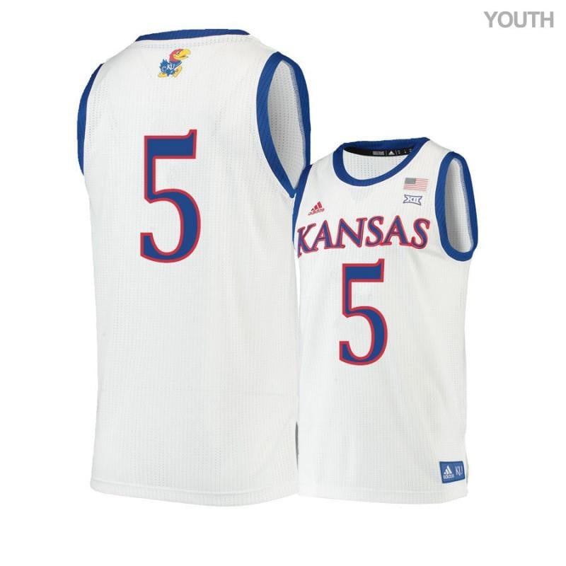 5 Elijah Elliott Beige Kansas Jayhawks NCAA Jersey Youth