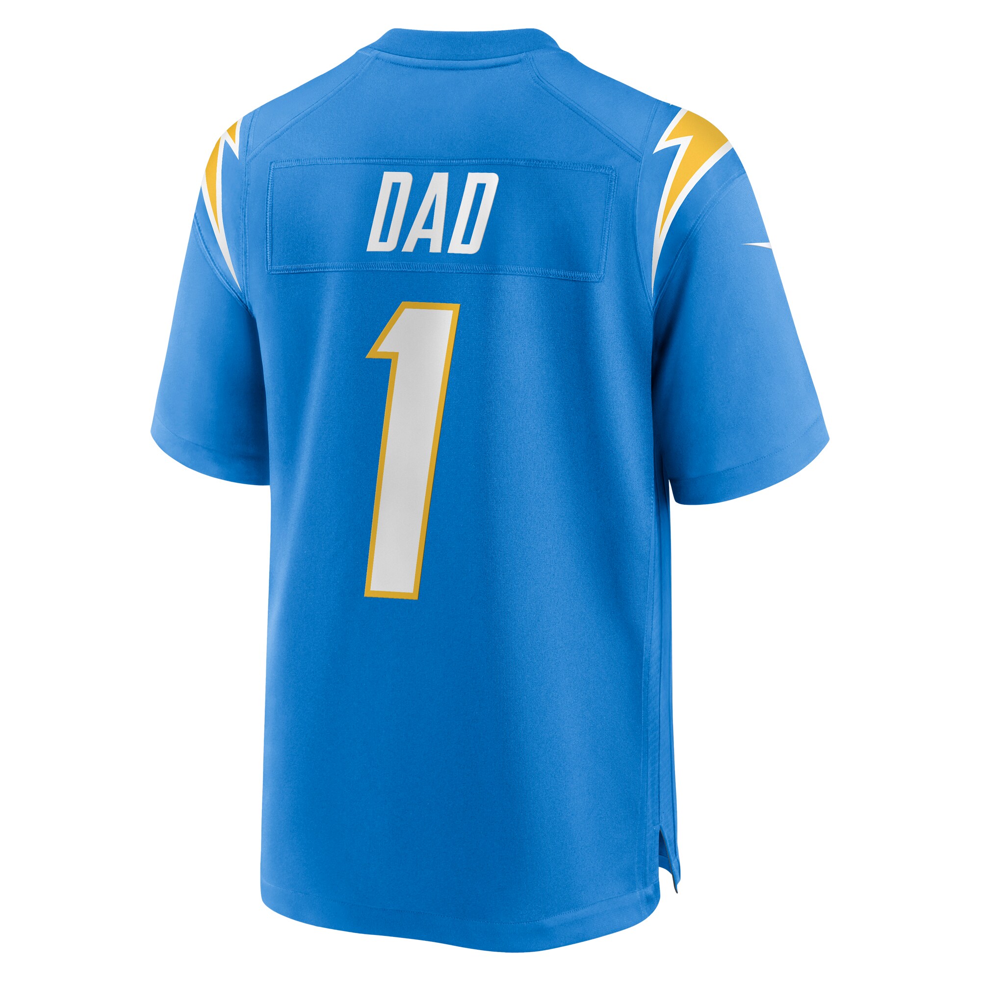 Los Angeles Chargers Number 1 Dad Powder Blue Game NFL Jersey Men's