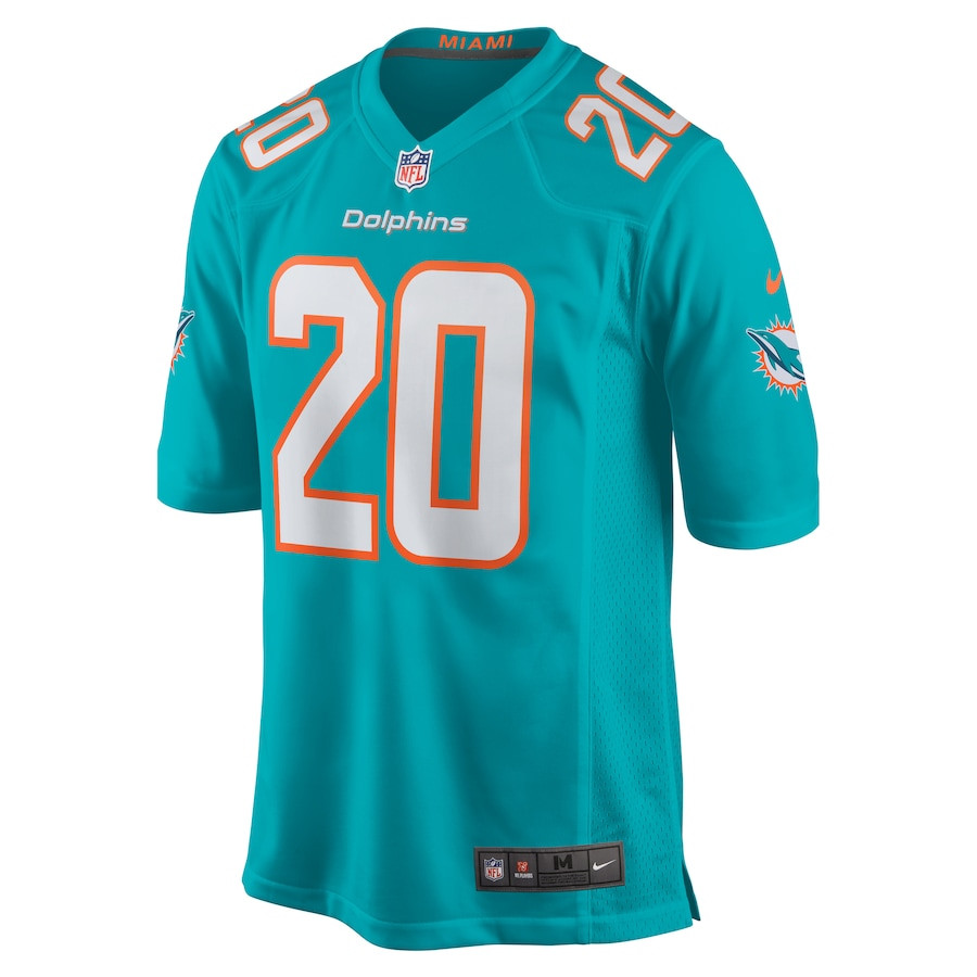 Jordyn Brooks 20 Miami Dolphins Game Aqua NFL Jersey Men's