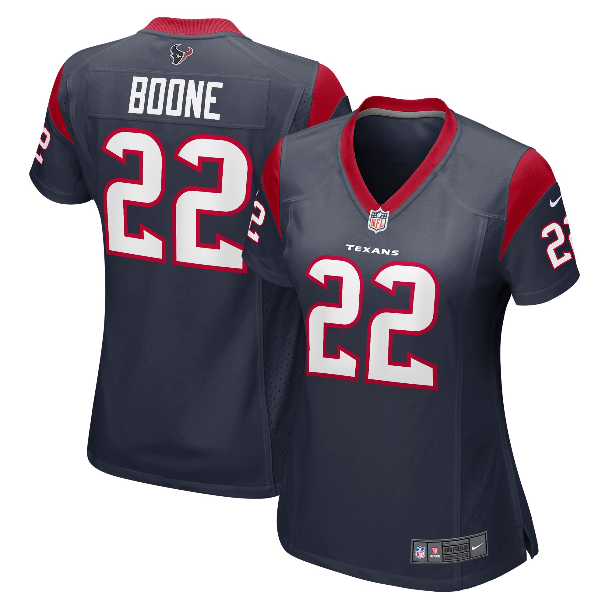 Houston Texans Mike Boone Navy Game Player NFL Jersey Women's