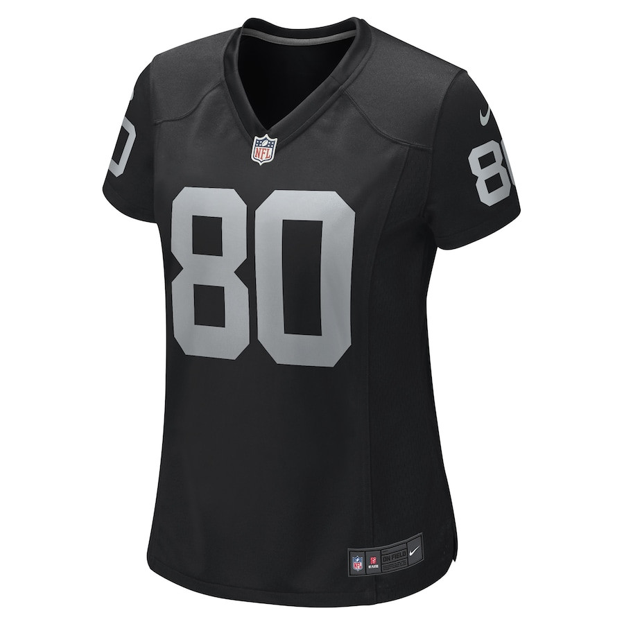 Jesper Horsted 80 Las Vegas Raiders Team Game Black NFL Jersey Women's