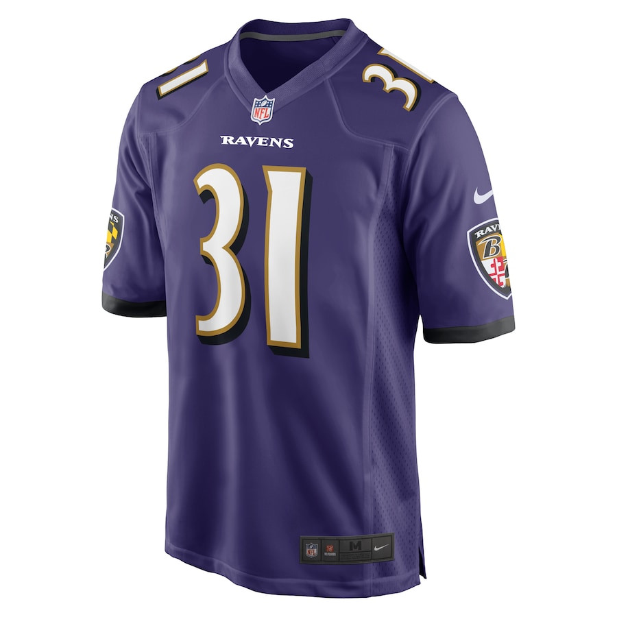 Jamal Lewis 31 Baltimore Ravens Retired Game Purple NFL Jersey Men's