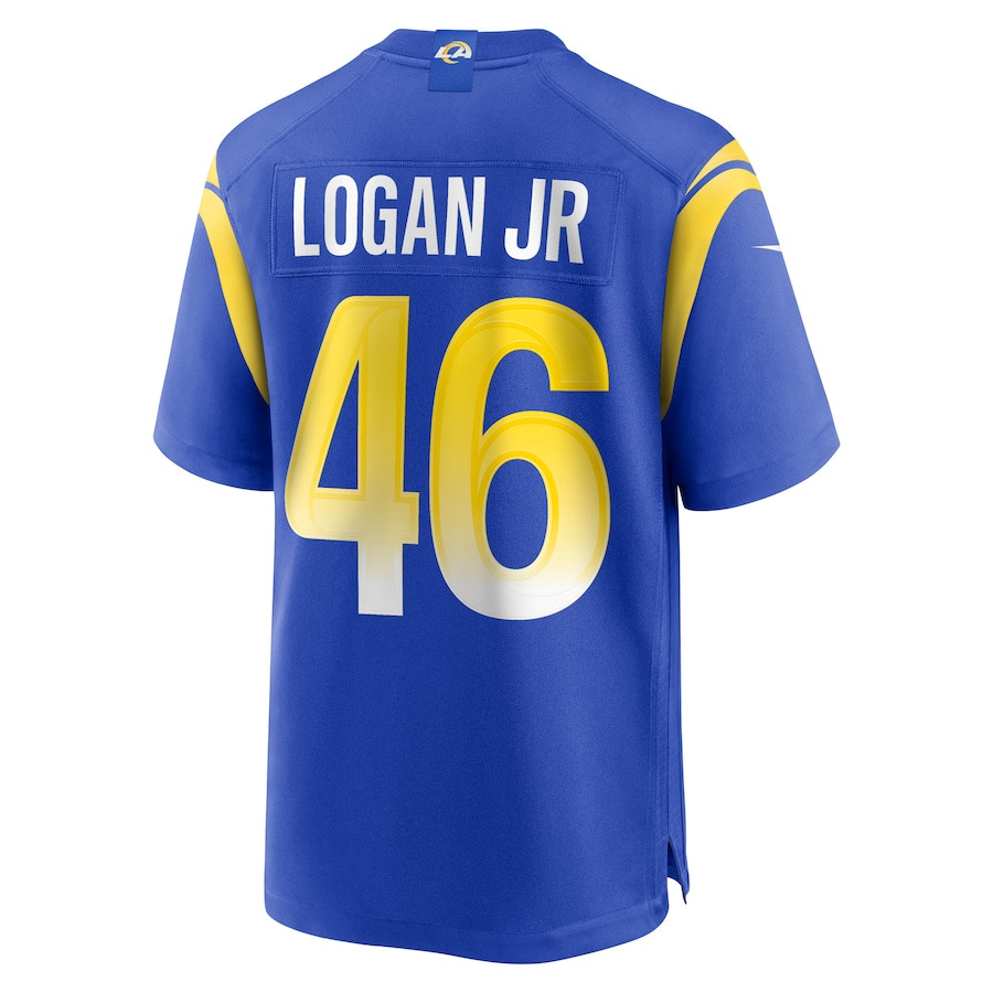 Kenny Logan Jr. 46 Los Angeles Rams Game Royal NFL Jersey Men's