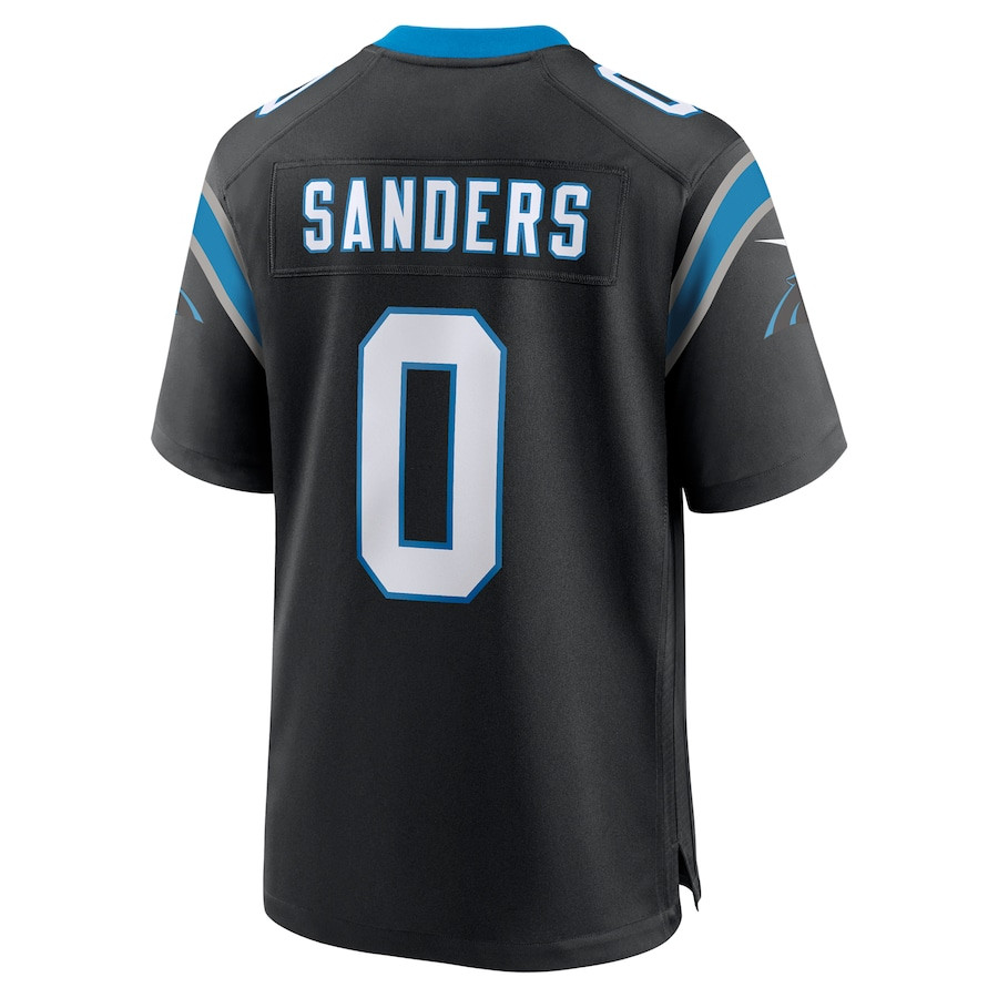 Ja'Tavion Sanders 0 Carolina Panthers Game Black NFL Jersey Men's