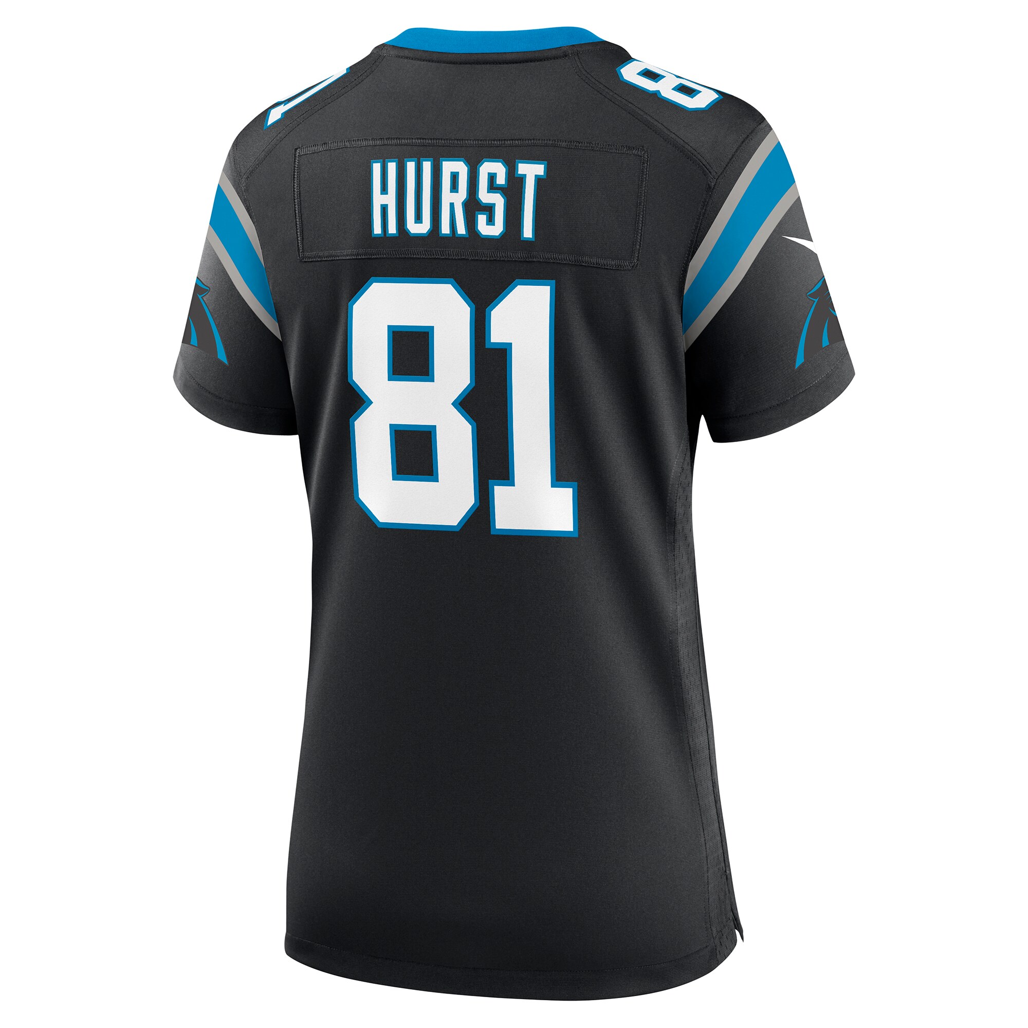 Carolina Panthers Hayden Hurst Black Game Player NFL Jersey Women's