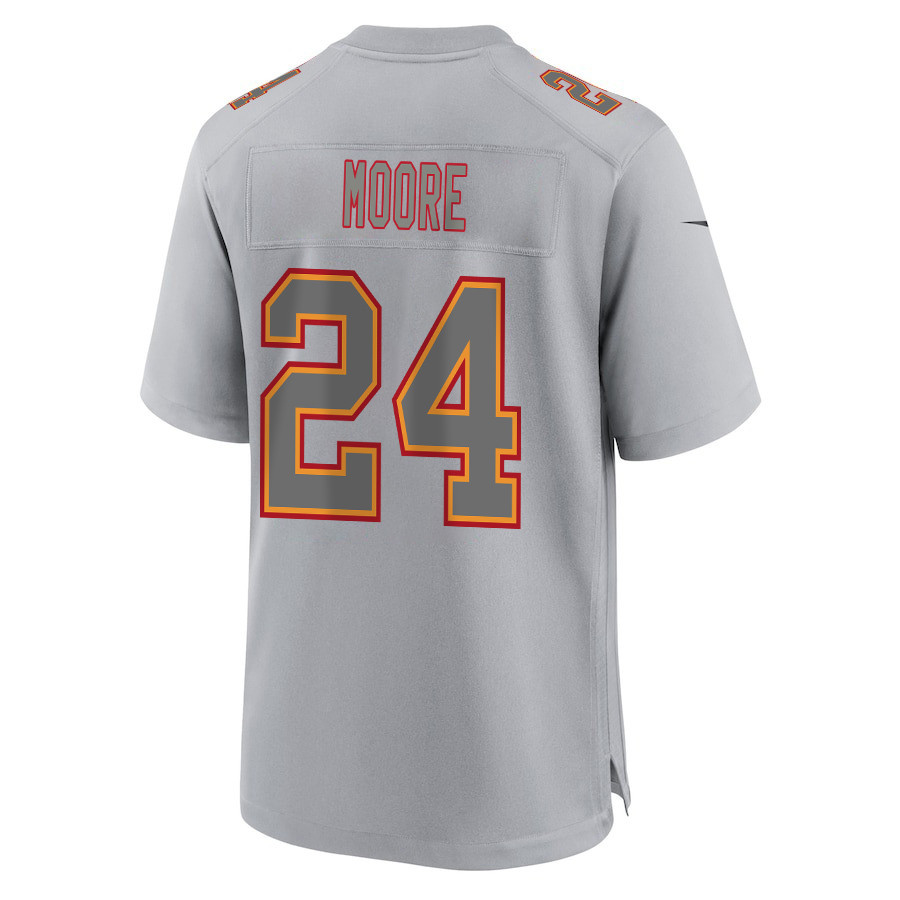 Skyy Moore 24 Kansas City Chiefs Super Bowl LVIII Champions 4X Atmosphere Fashion Game Gray NFL Jersey Men's