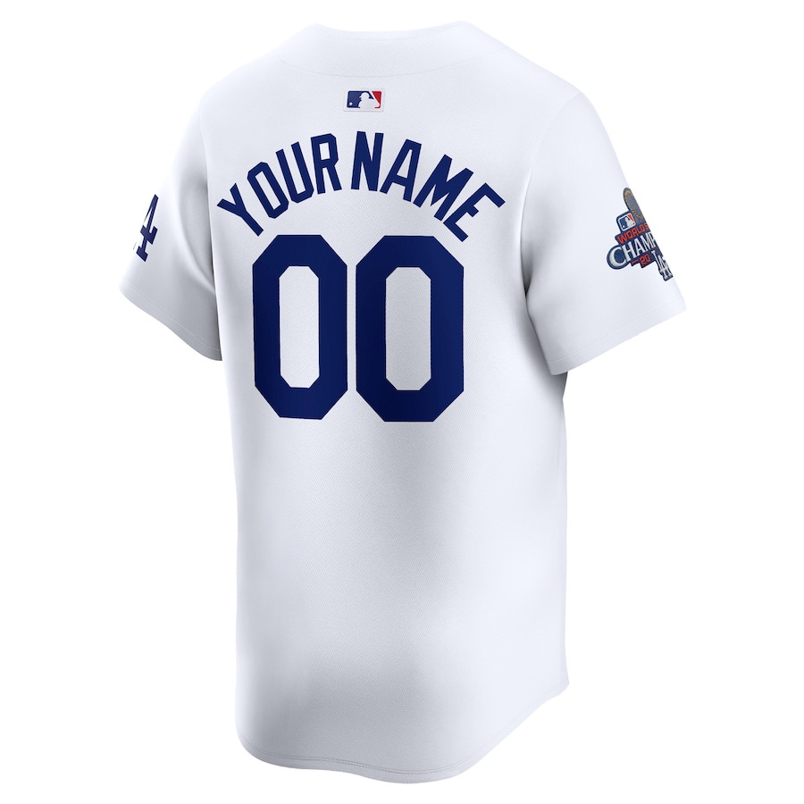 Los Angeles Dodgers 2024 World Series Champions Home Custom Limited White MLB Jersey Men's