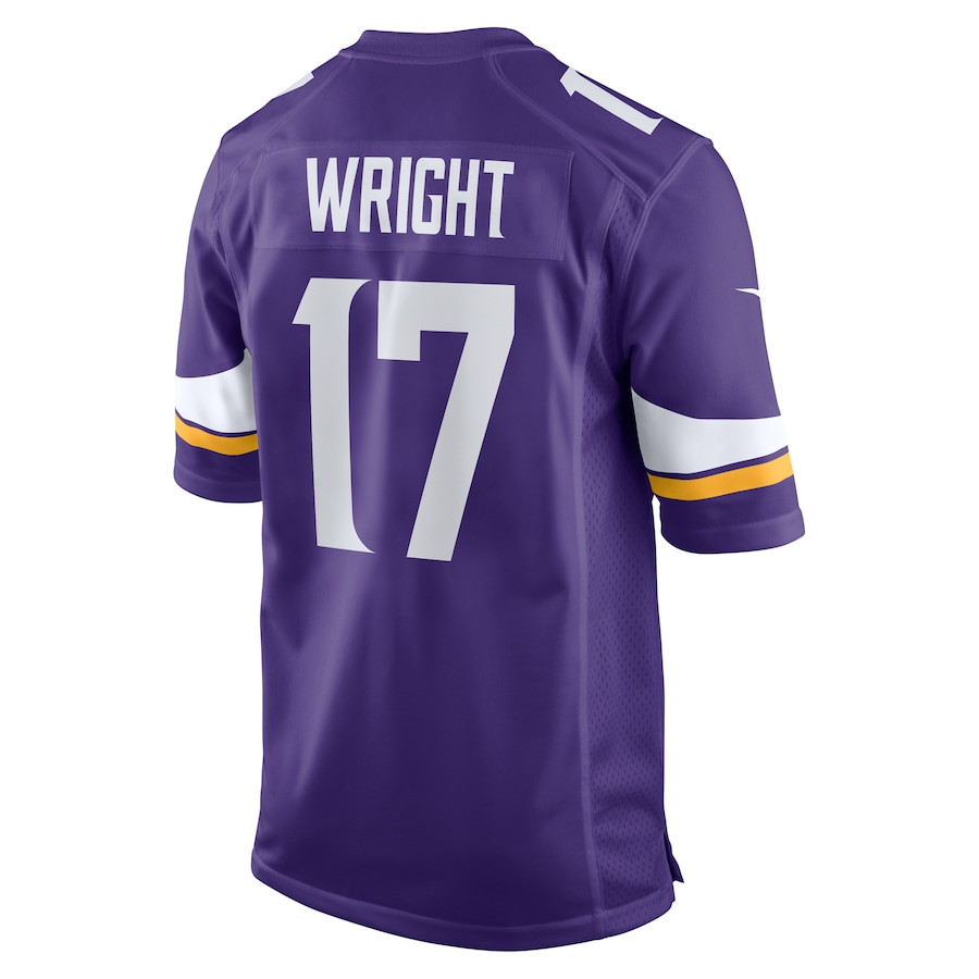 Ryan Wright 17 Minnesota Vikings Game Purple NFL Jersey Men's