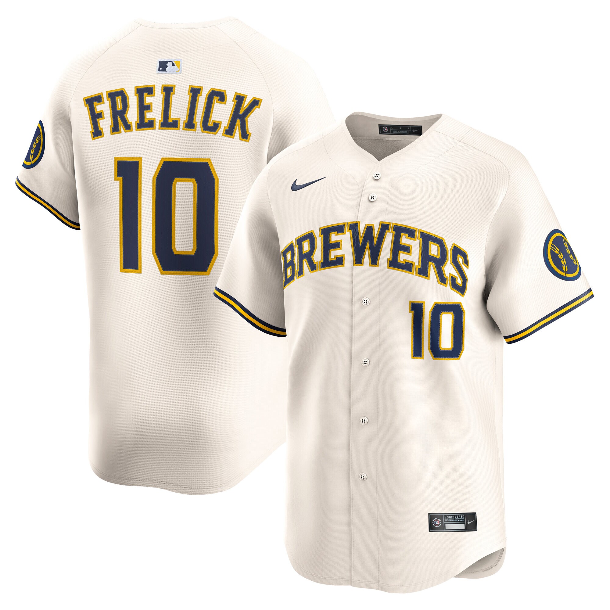 Milwaukee Brewers Sal Frelick Cream Home Limited Player MLB Jersey Men's