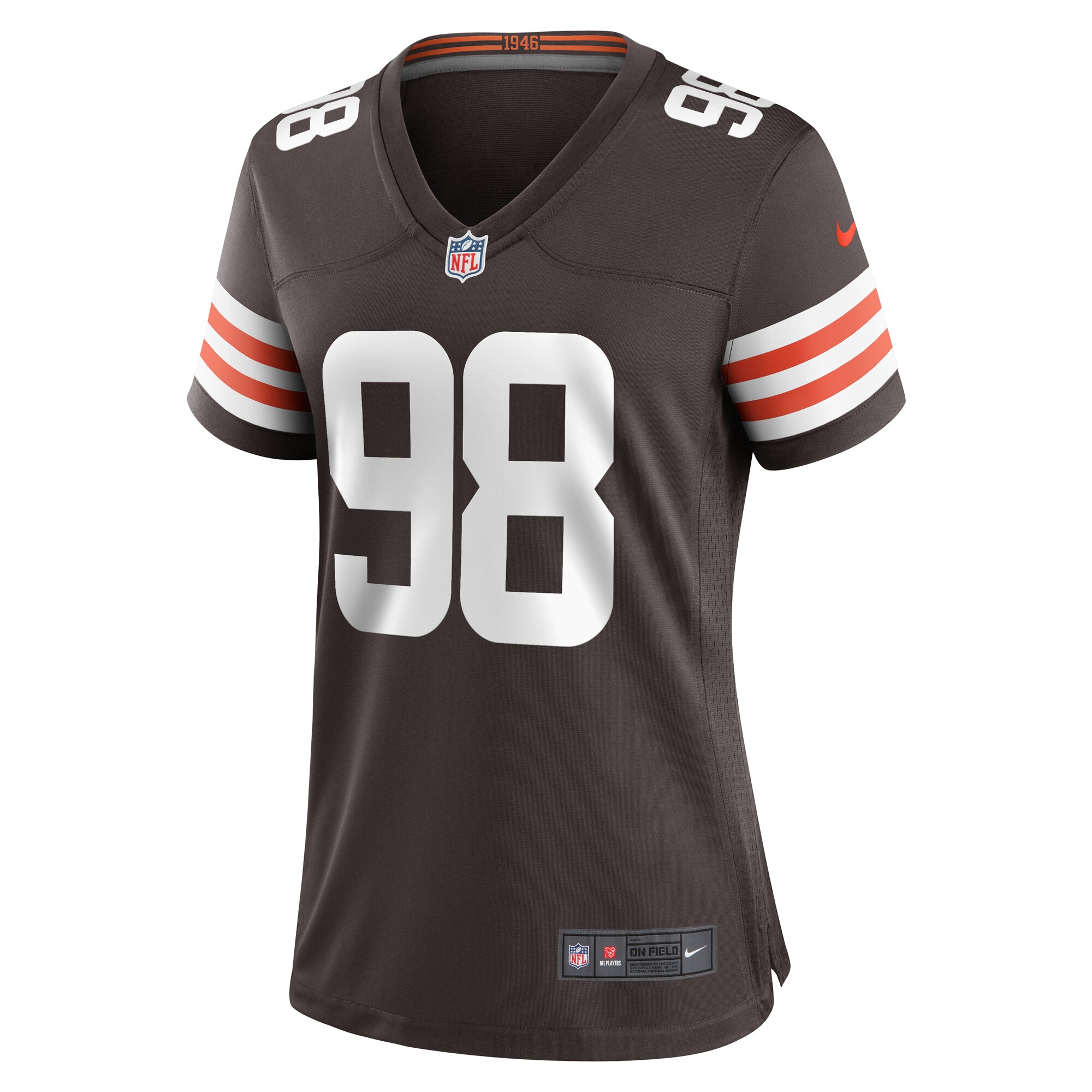 Cleveland Browns Trysten Hill Brown Game NFL Jersey Women's