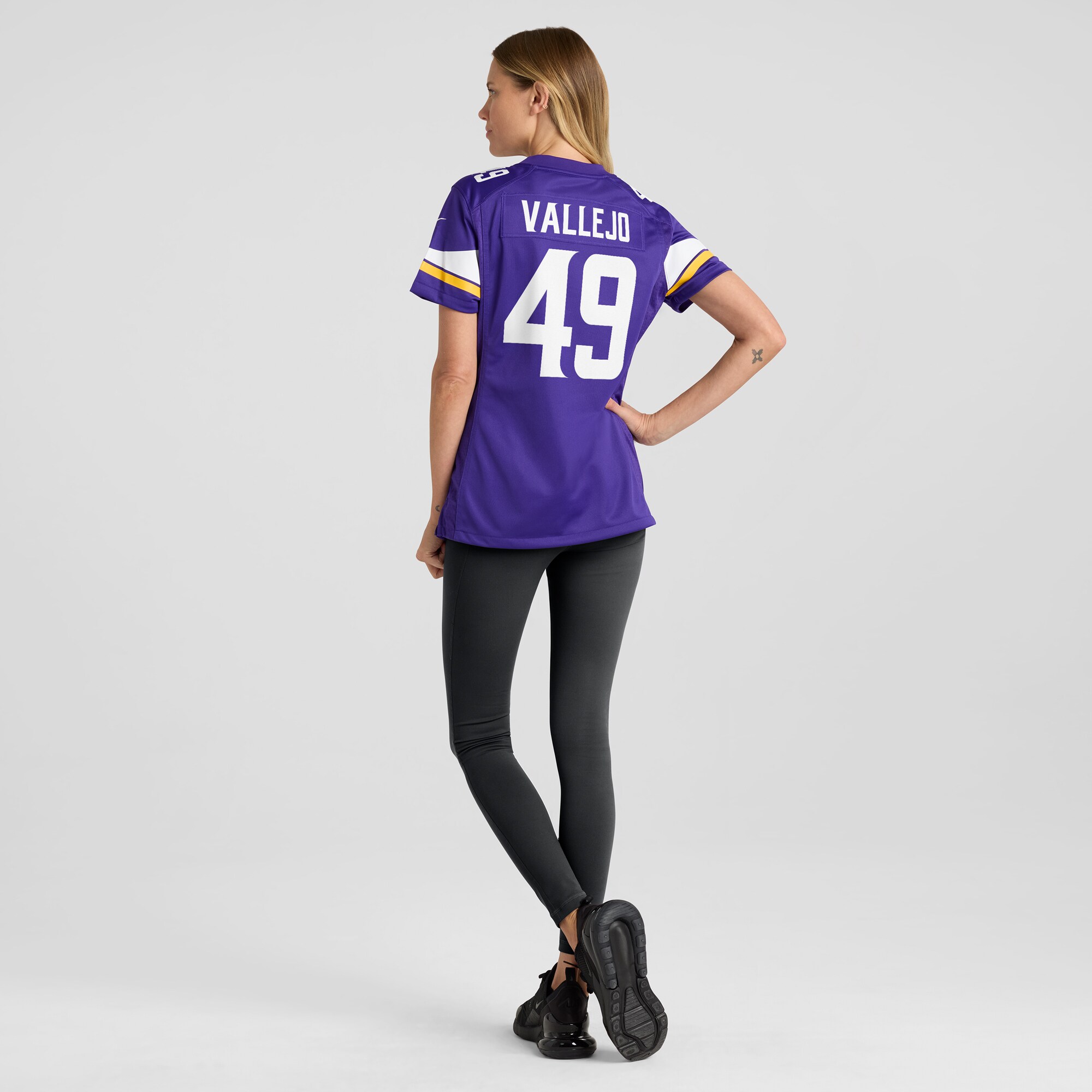 Minnesota Vikings Tanner Vallejo Purple Team Game NFL Jersey Women's