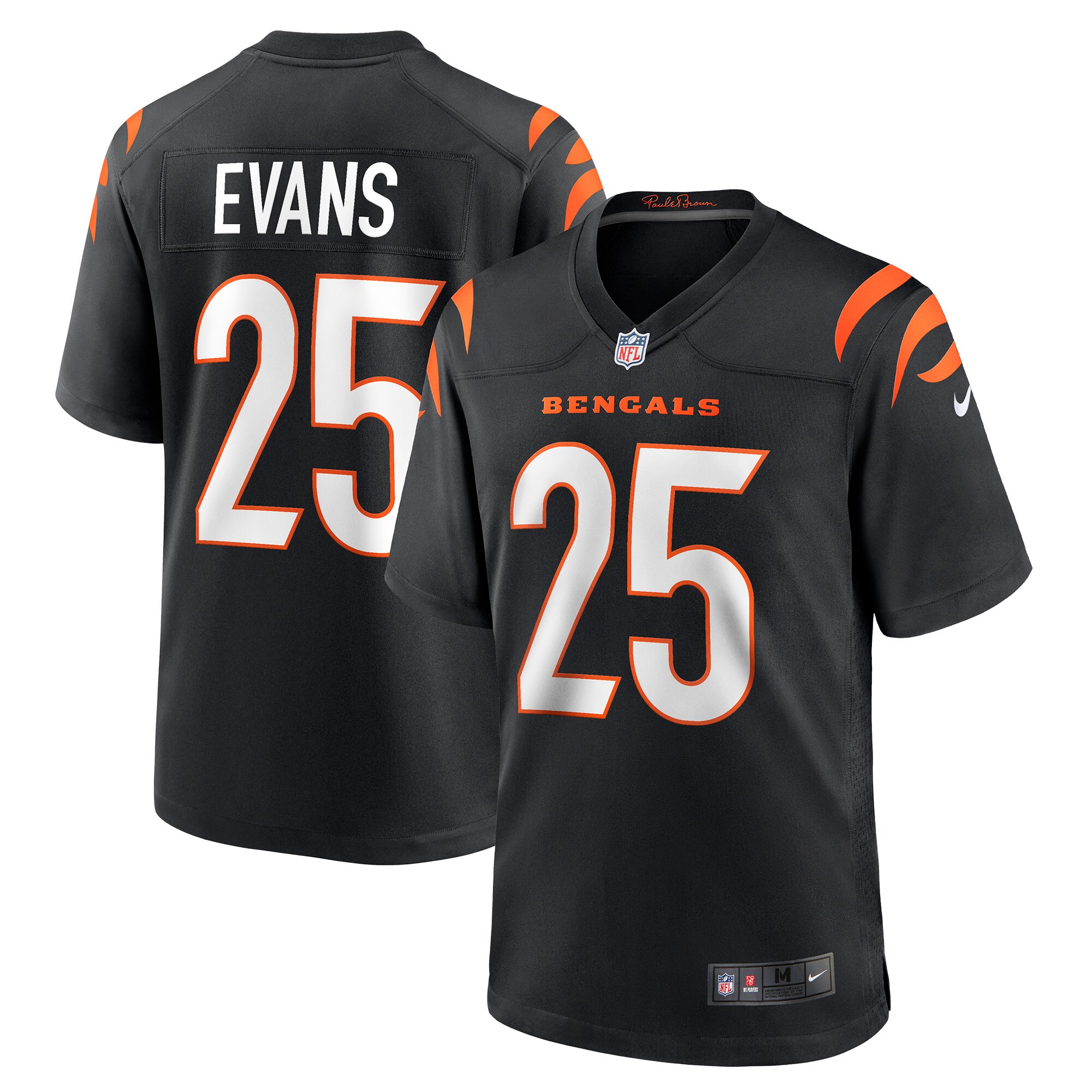 Cincinnati Bengals Chris Evans Black Game NFL Jersey Men's
