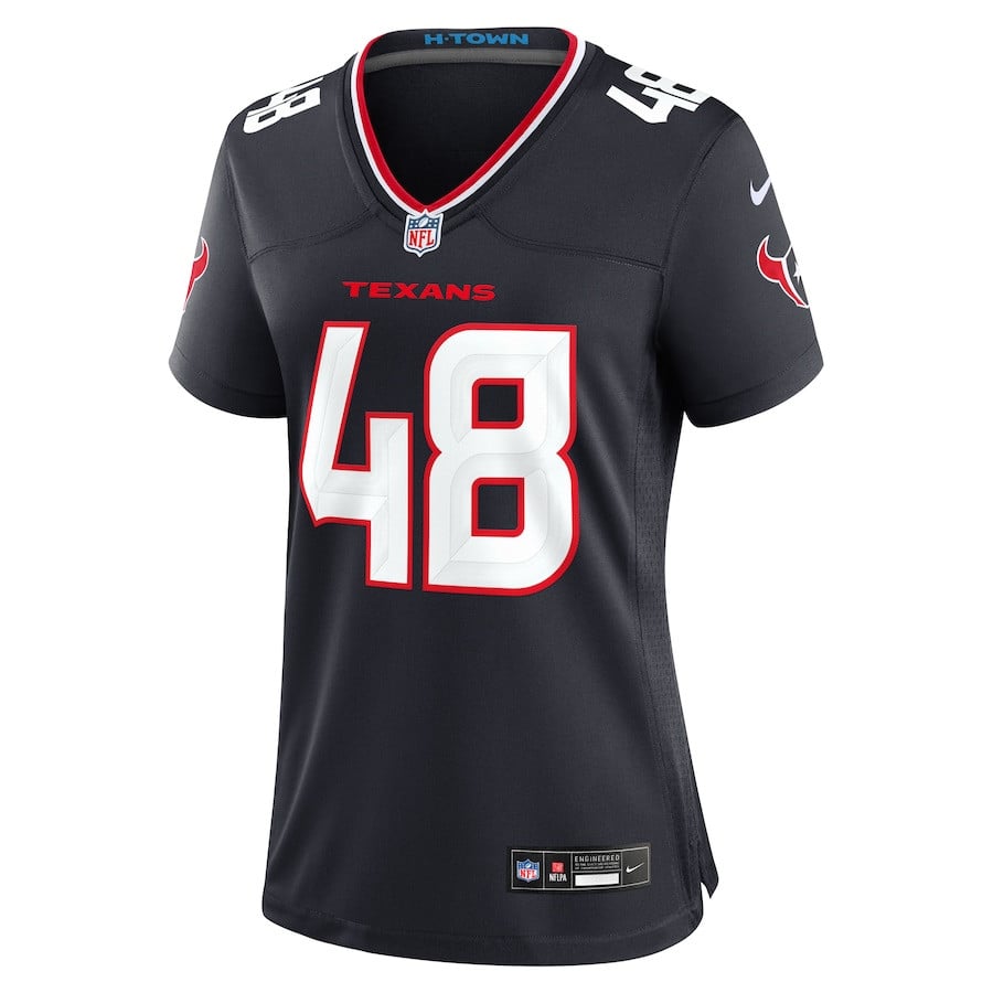 Christian Harris 48 Houston Texans Team Game Navy NFL Jersey Women's