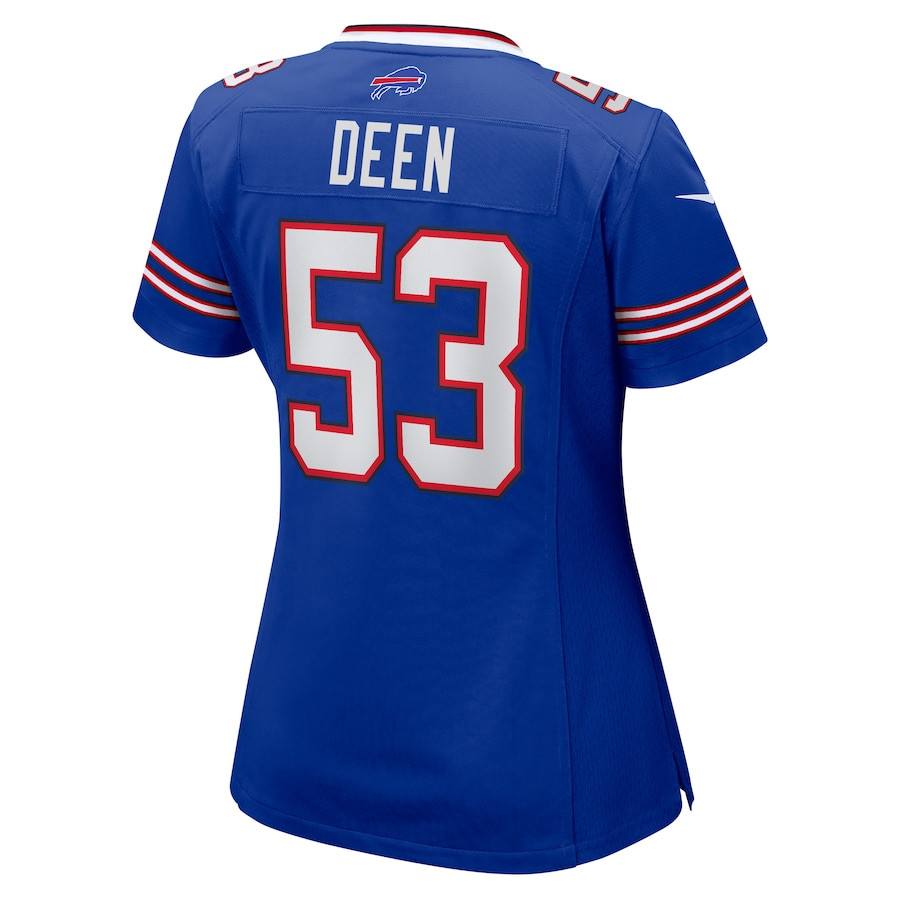 Branson Deen 53 Buffalo Bills Game Royal NFL Jersey Women's