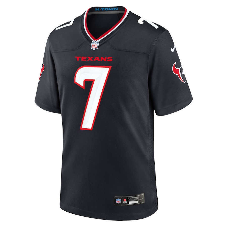 C.J. Stroud 7 Houston Texans Game Navy NFL Jersey Men's