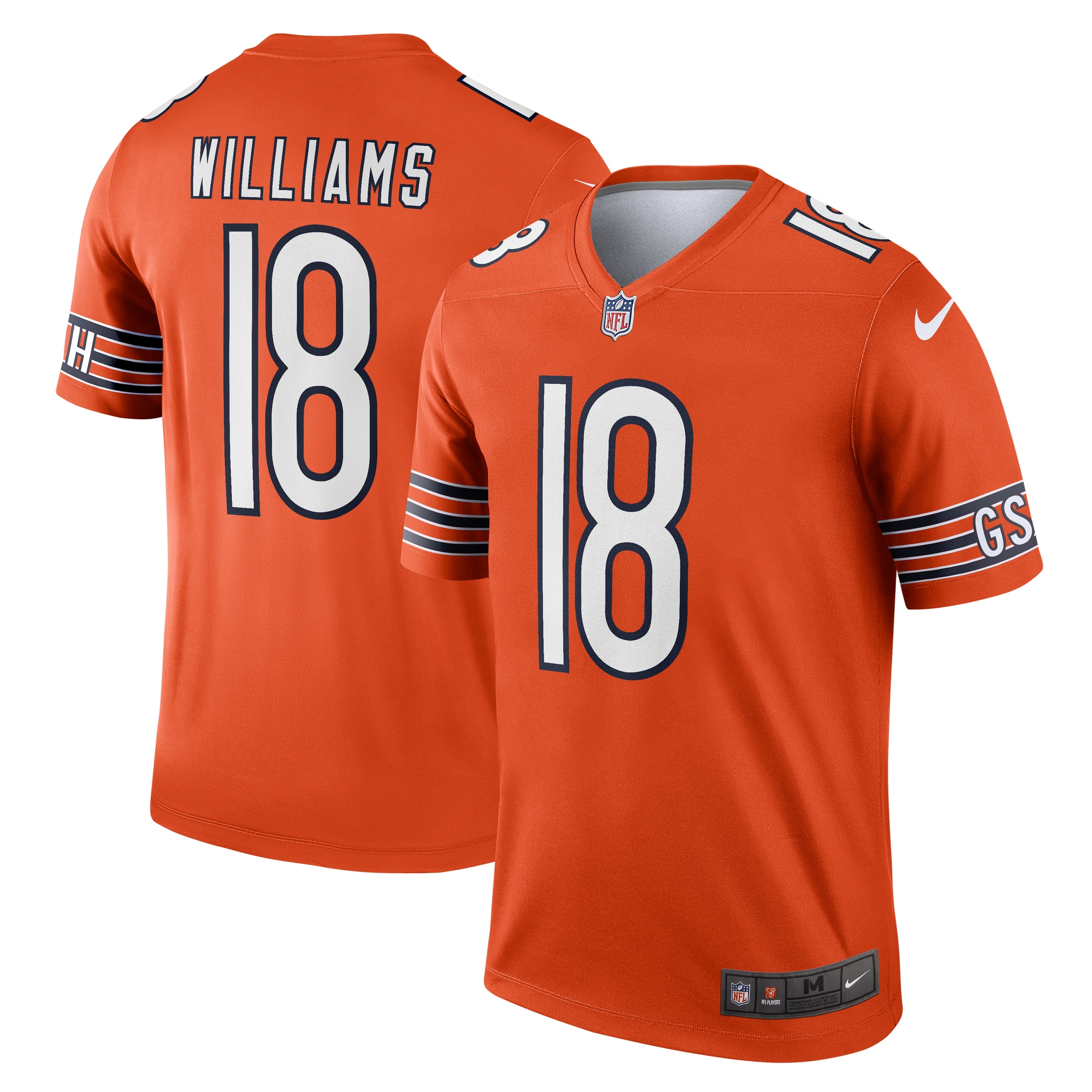 Chicago Bears Caleb Williams Orange Alternate Legend Player Performance Top NFL Jersey Men's