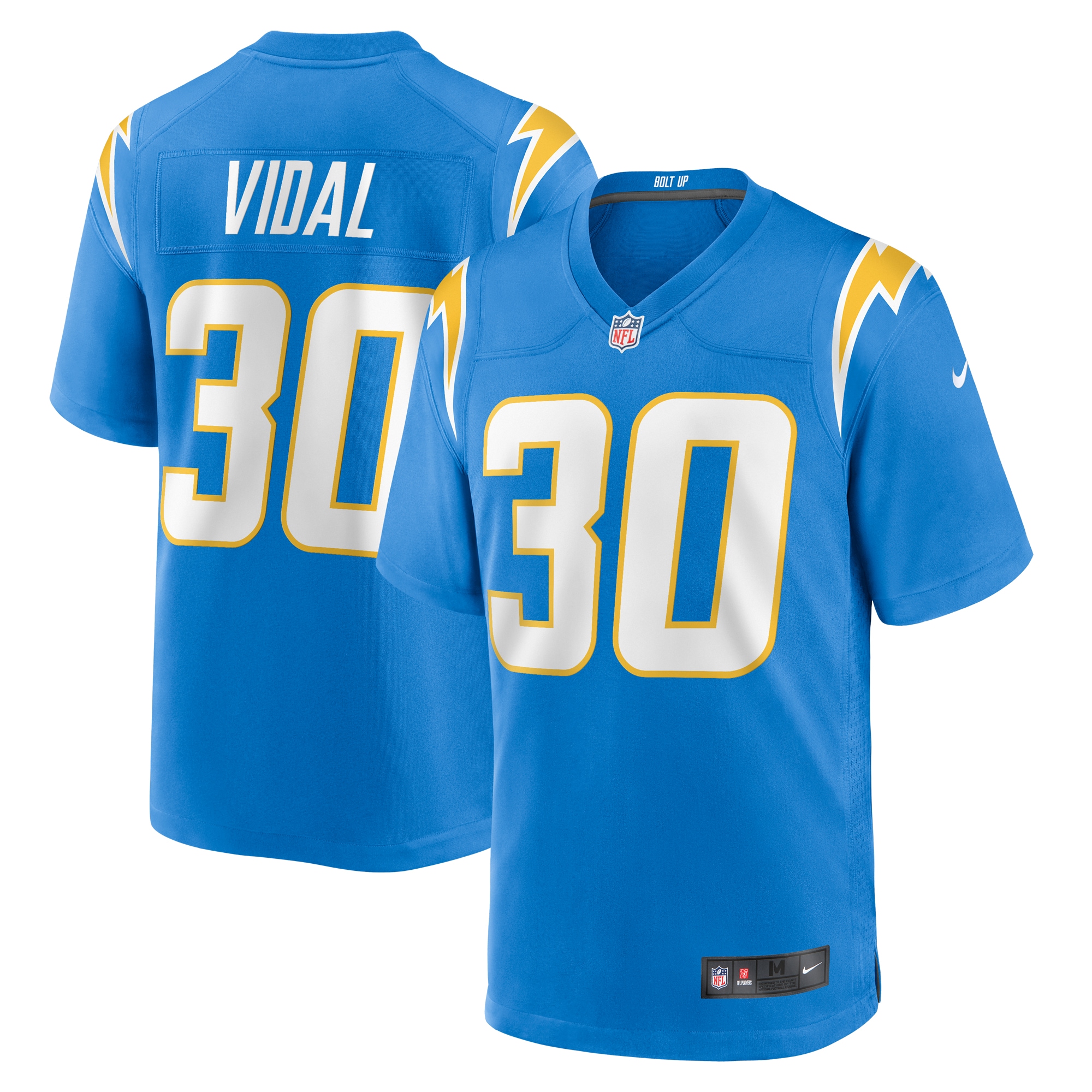 Los Angeles Chargers Kimani Vidal Powder Blue Team Game NFL Jersey Men's