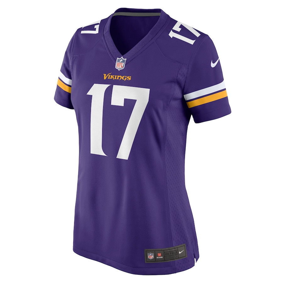 Ryan Wright 17 Minnesota Vikings Game Purple NFL Jersey Women's