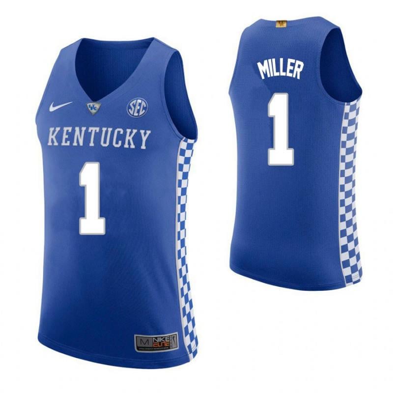 1 Darius Miller Home Blue Elite Kentucky Wildcats NCAA Jersey Men's