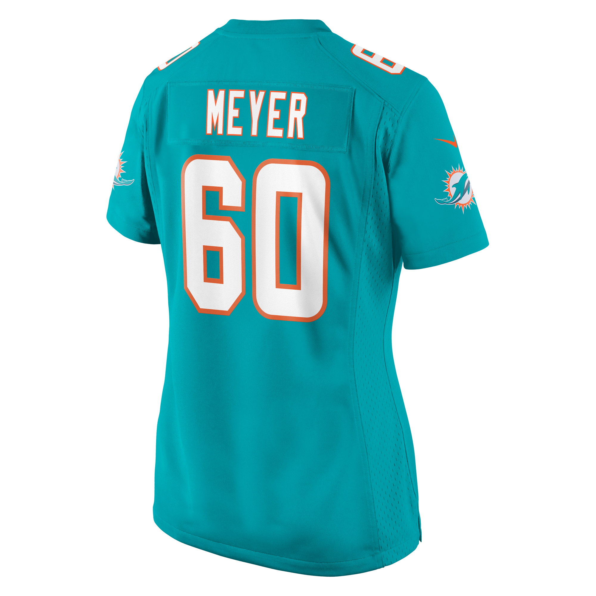 Miami Dolphins Andrew Meyer Aqua Game NFL Jersey Women's