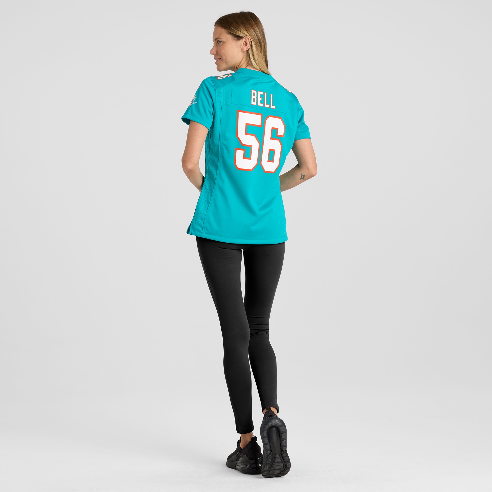 Miami Dolphins Quinton Bell Aqua Game NFL Jersey Women's