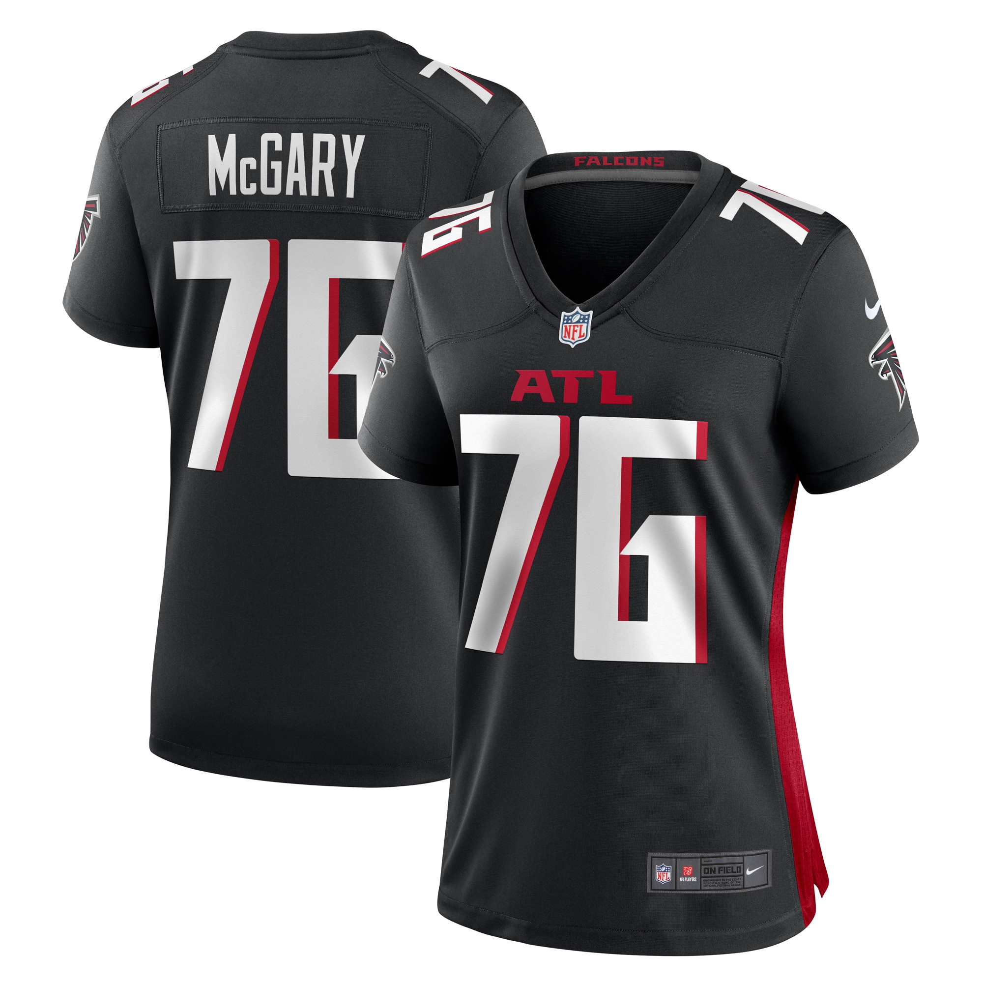 Atlanta Falcons Kaleb McGary Black Game NFL Jersey Women's