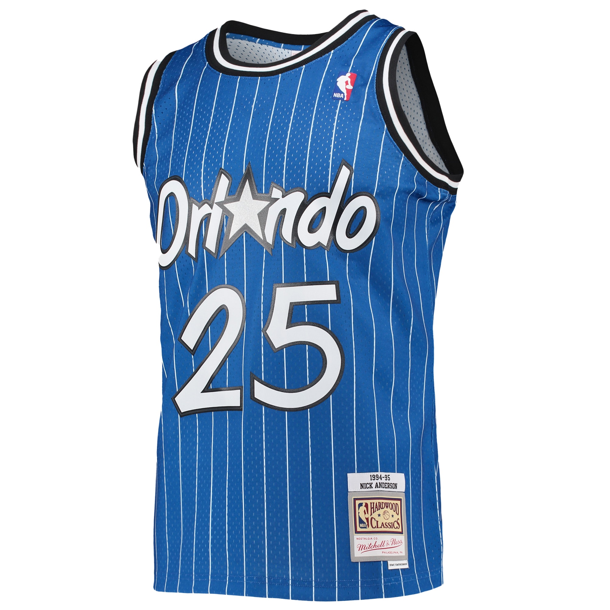 Mitchell Ness Nick Anderson Blue Orlando Magicc 1994/95 Hardwood Classics Swingman NBA Jersey Men's