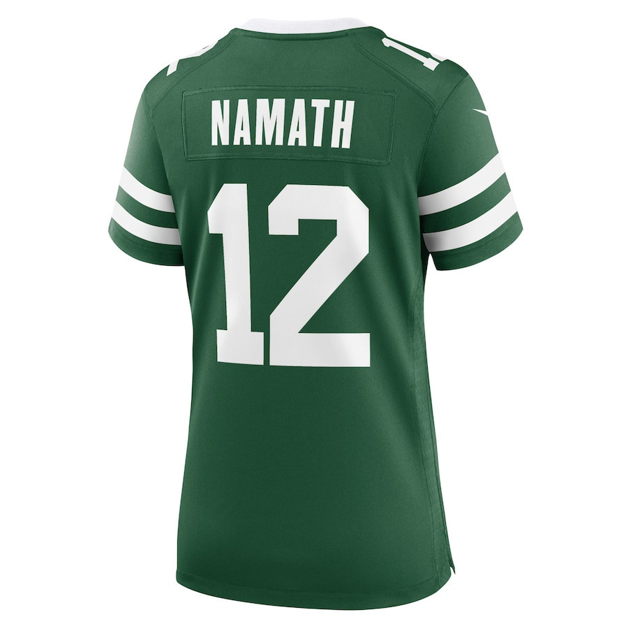 Joe Namath 12 New York Jets Game Women, Green NFL Jersey Women's