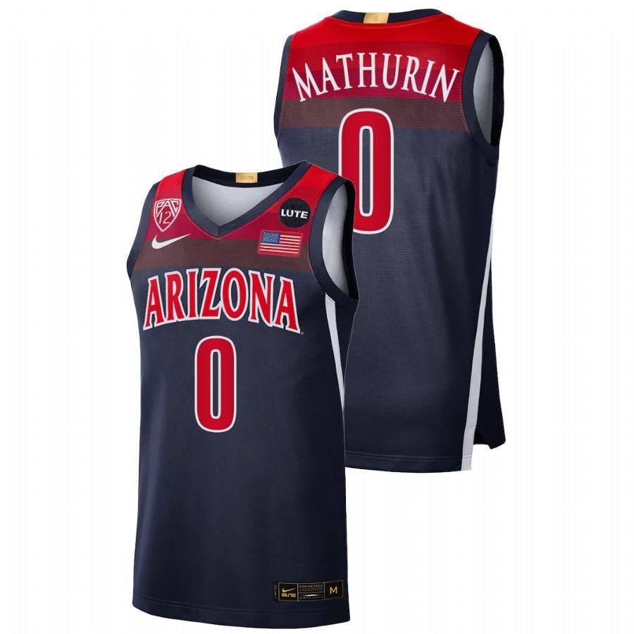 Bennedict Mathurin 0 Navy Arizona Wildcats 2023 College Elite Limited NCAA Jersey Men's