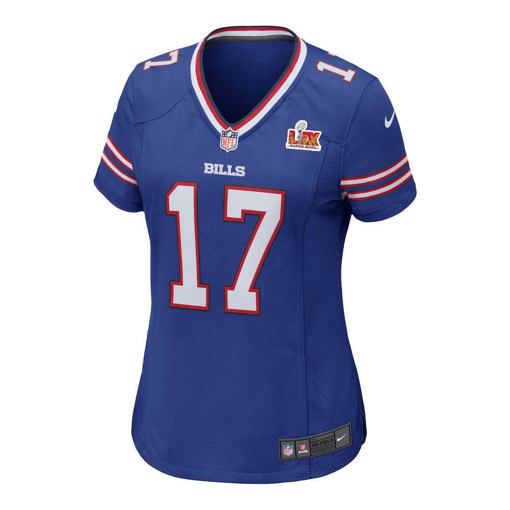 Josh Allen #17 Buffalo Bills Super Bowl LIX Royal NFL Jersey Women's