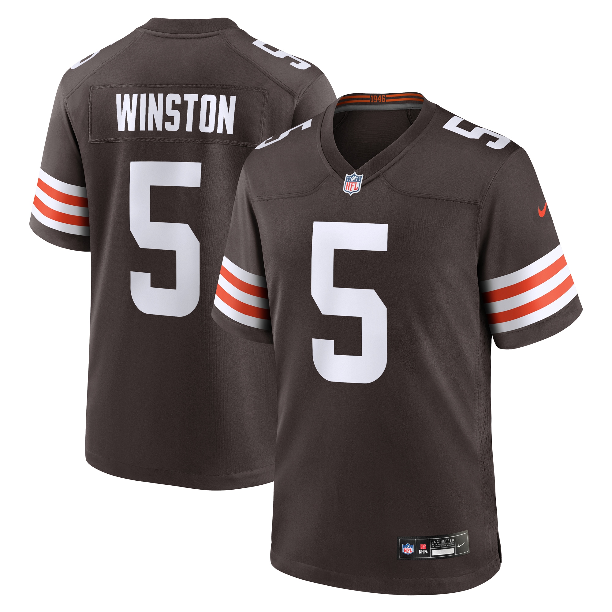 Cleveland Browns Jameis Winston Brown Team Game NFL Jersey Men's