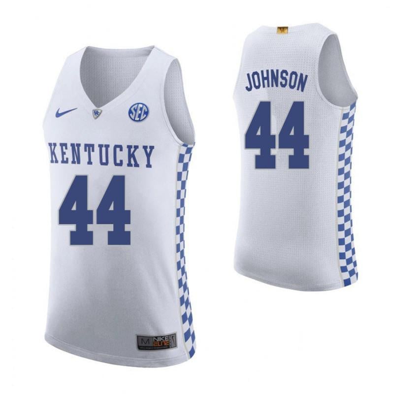 44 Dakari Johnson Roa White Elite Kentucky Wildcats NCAA Jersey Men's