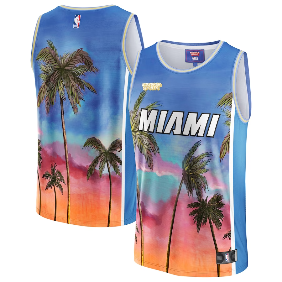 Miami Heat KidSuper Studio Unisex Hometown Blue NBA Jersey Unisex