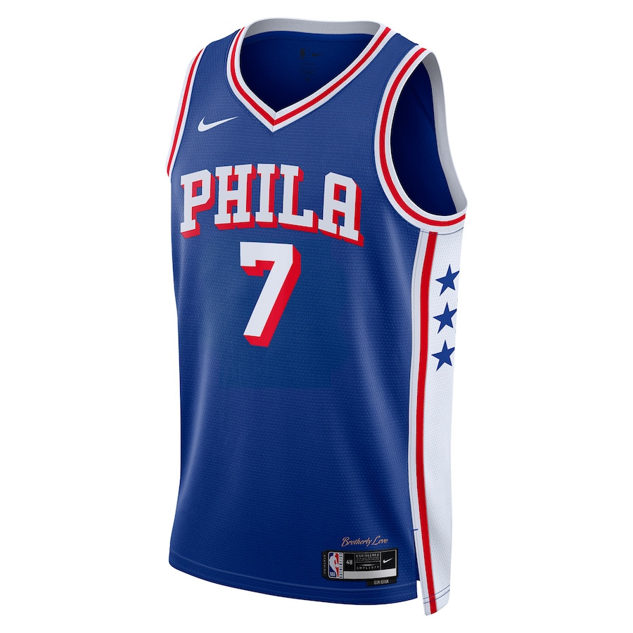 Mo Bamba 7 Philadelphia 76ers 2023/24 Swingman Icon Edition Royal NBA Jersey Men's