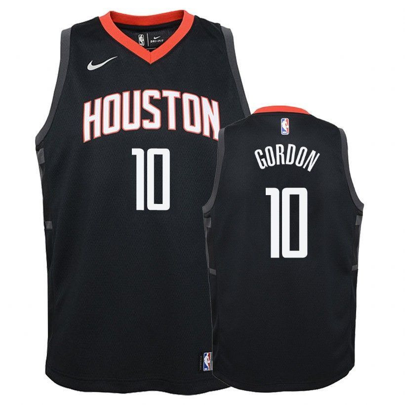 Houston Rockets Eric Gordon 10 Statet Black NBA Jersey Youth