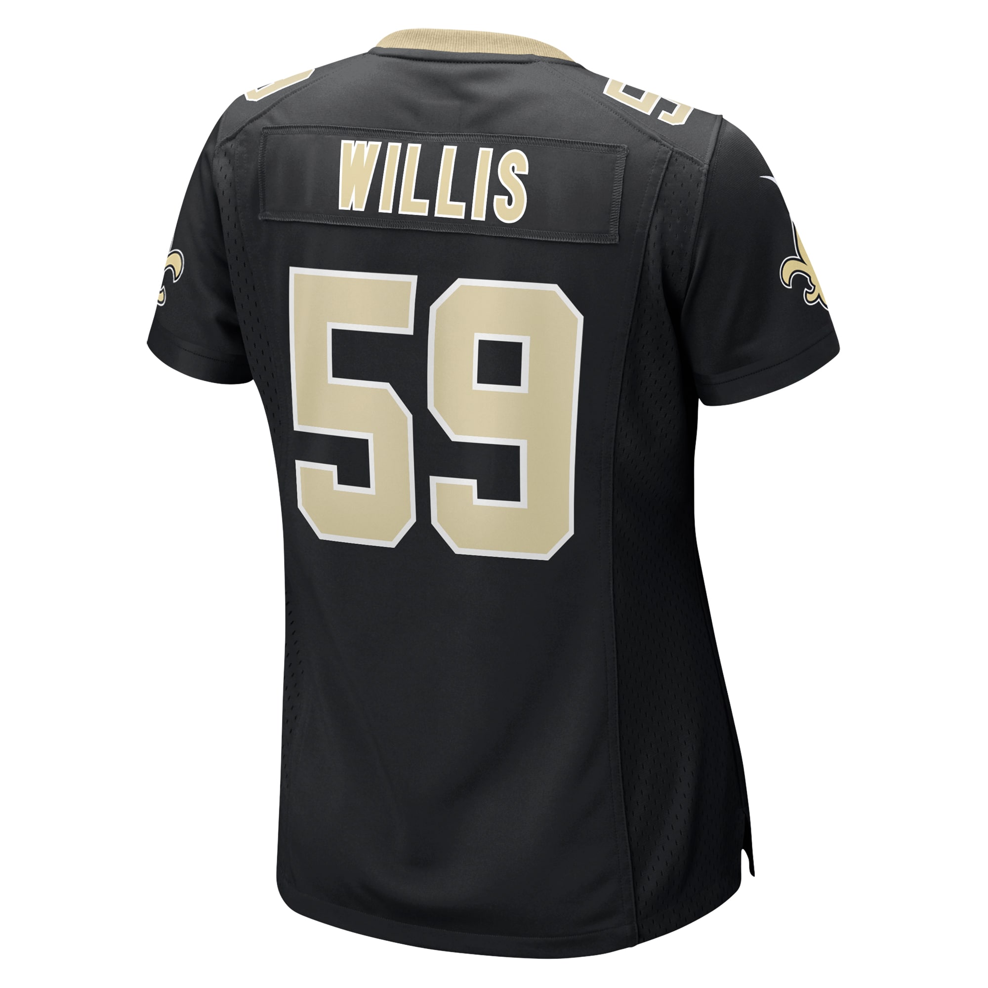 New Orleans Saints Willis Black Team Game NFL Jersey Women's