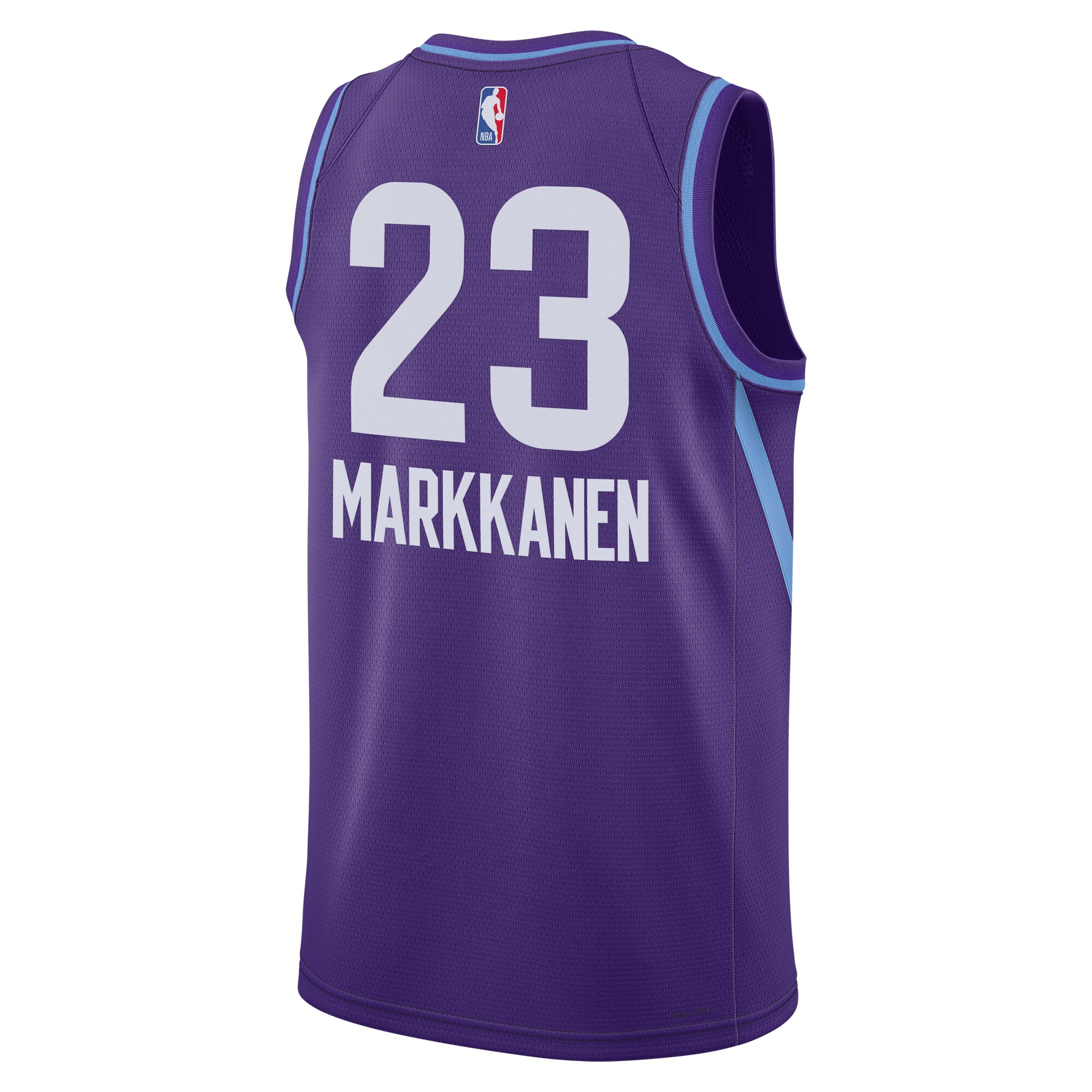 Camiseta City Edition Swingman de Utah Jazz 2024 Purpura Lauri Markkane Unisex NBA Jersey Unisex
