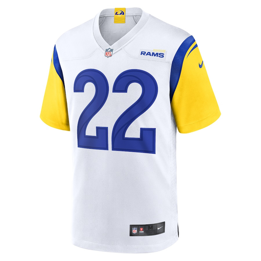 Blake Corum 22 Los Angeles Rams Game White NFL Jersey Men's