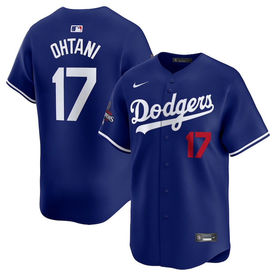 Shohei Ohtani 17 Los Angeles Dodgers 2024 World Series Champions Alternate Limited Player Royal MLB Jersey Men's