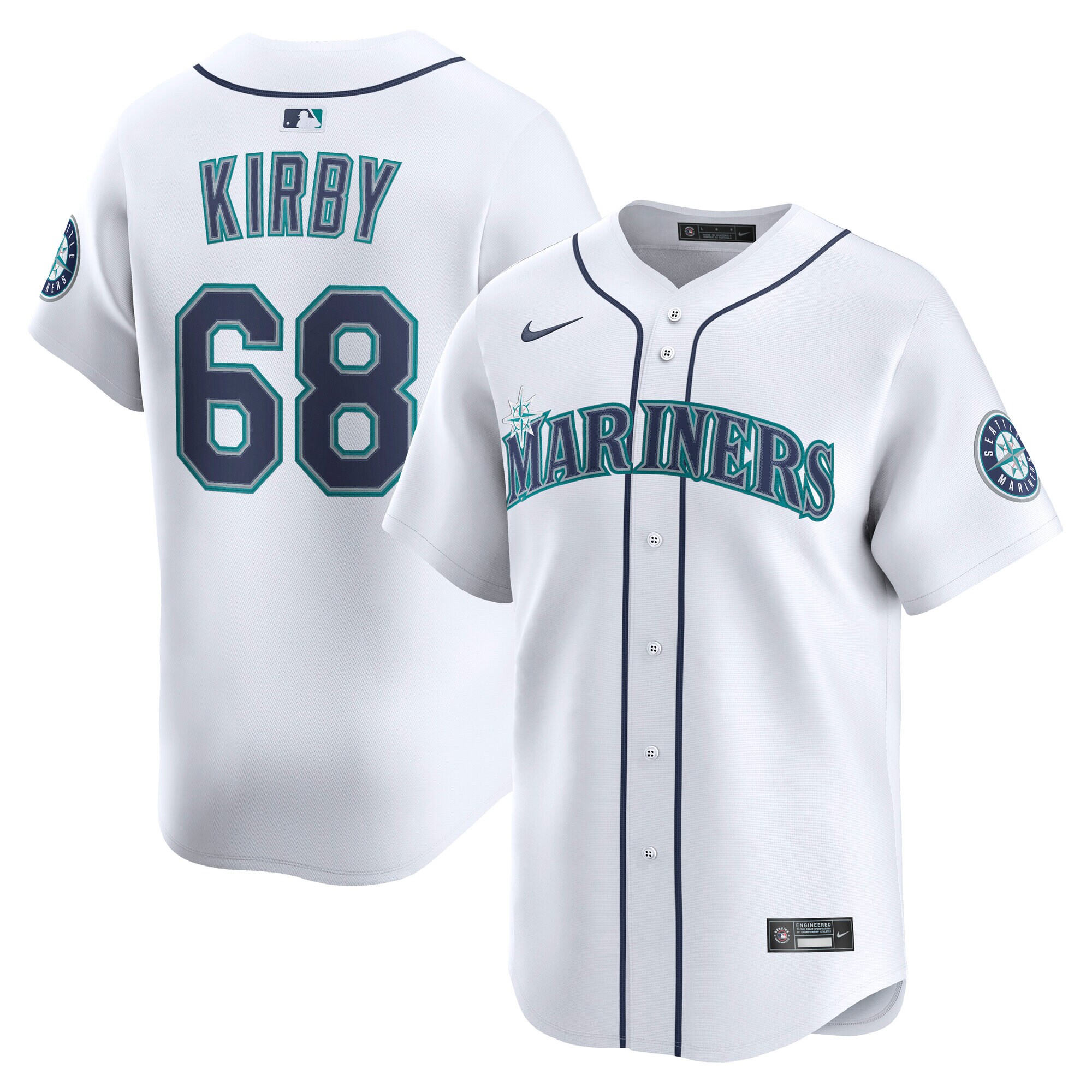 Seattle Mariners George Kirby White Alternate Limited Player MLB Jersey Men's