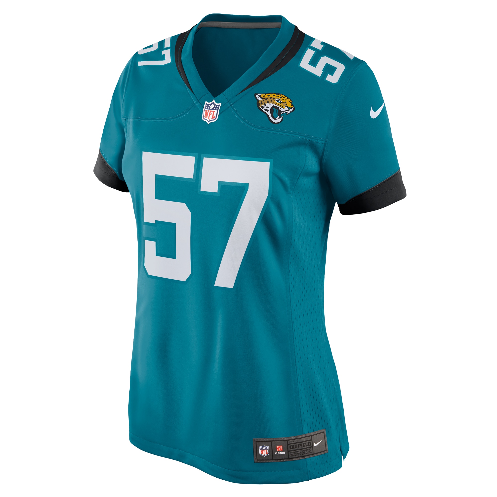 Jacksonville Jaguars Caleb Johnson Teal Game Player NFL Jersey Women's