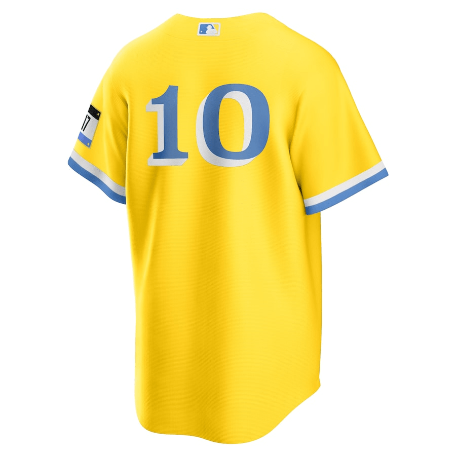 Trevor Story 10 Boston Red Sox City Connect Gold/Light Blue MLB Jersey Men's
