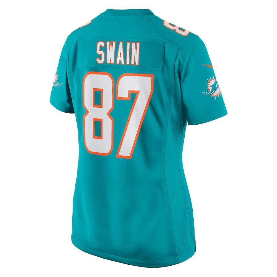 Freddie Swain 87 Miami Dolphins Game Aqua NFL Jersey Women's